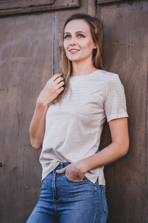 Patty Stripe Camel