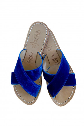 Slipper Velour Bluette
