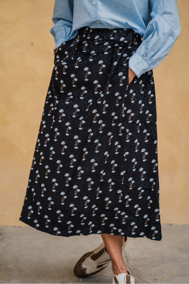 Rosa Floral Black