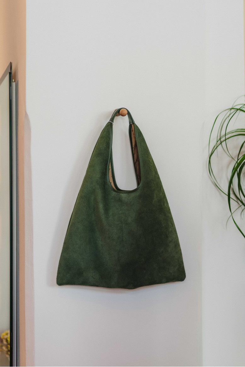 Triangle Suede Green